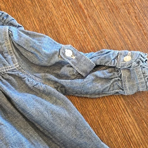 Ralph Lauren, Baby Girl Chambray Shortall, Size 3 Months - Picture 9 of 14